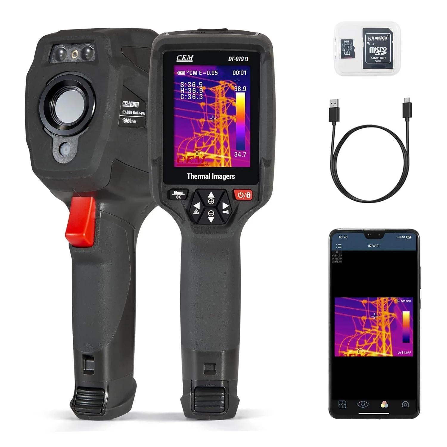 Spatial Resolution, -20~400℃ Object Temperature Range Precision  Thermal Imaging Device with Multispectral Analysis