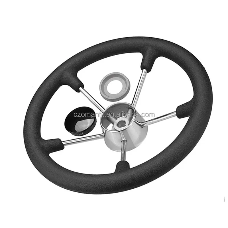 Universal Boat Mahogany Steering Wheel With M Size Knob 13-1/2
