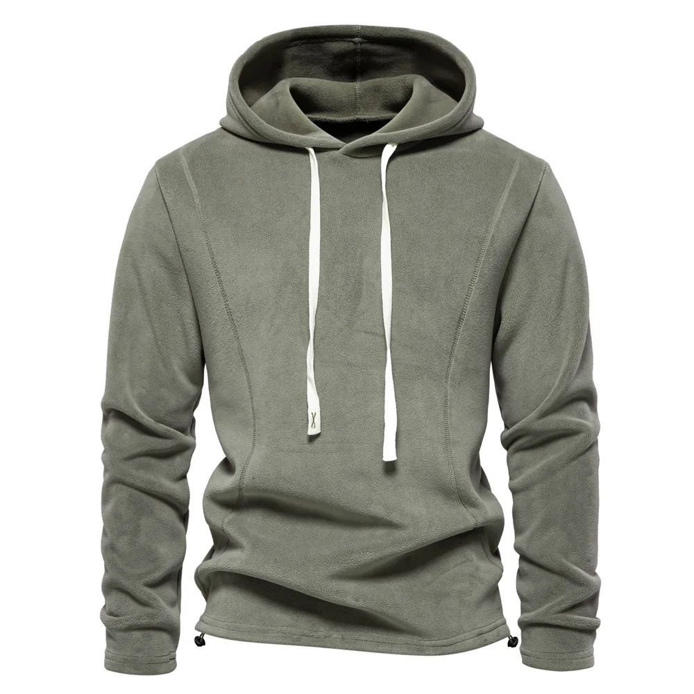 Autumn and winter new men's long-sleeved hooded hoodie cross-border trend matching men's fleece warm hoodie