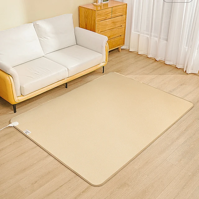 50*30cm Beige Far Infrared Electric Floor Heating Carpet Heating Foot Warmer Rug