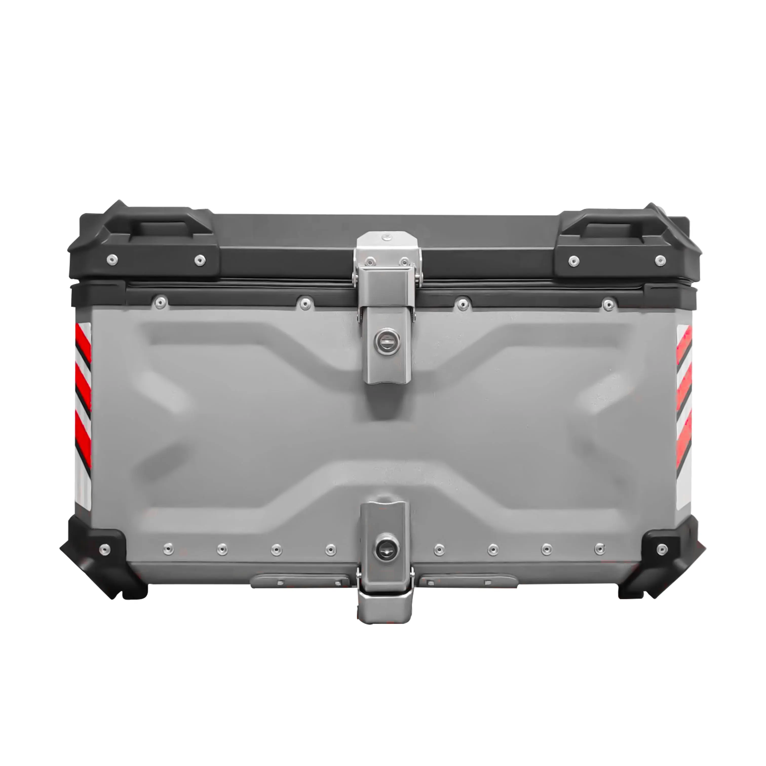 80L X Design Motorcycle Tail Box Aluminum Storage Luggage Rear Top Case Bike Top Box Motorcycle Aluminum Alloy Box