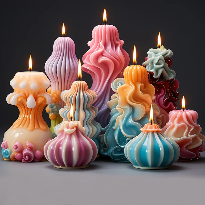 Dumo Customization Colorful Candle Silicone Molds For Candle Making