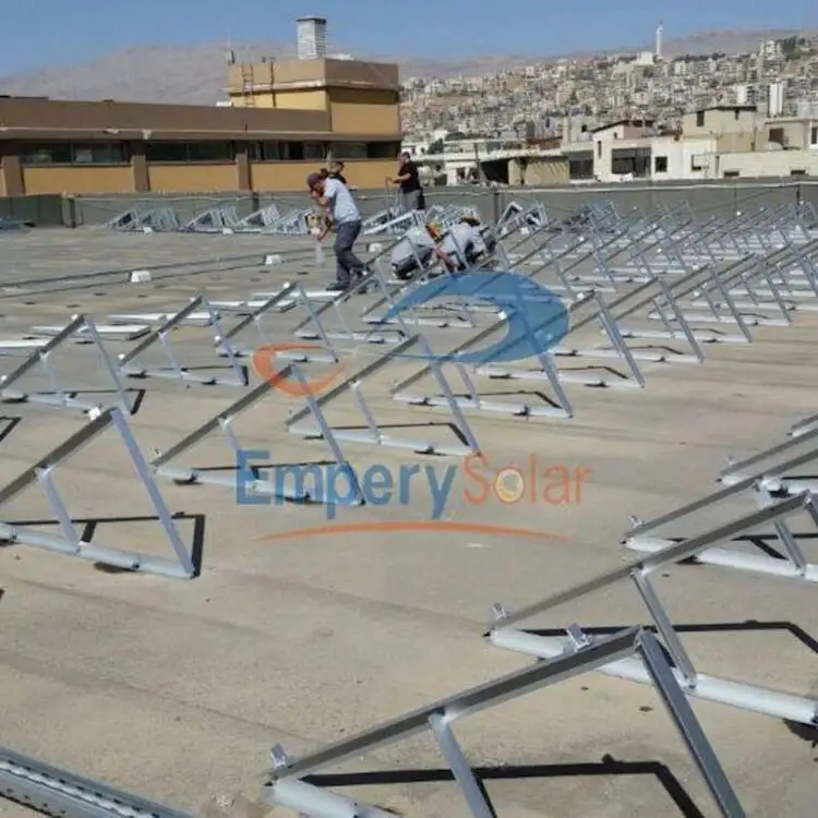 Adjustable PV Panel Solar Panel Rotating Bracket for Roof and Ground Mounting Carport Installation with Anodized Finish