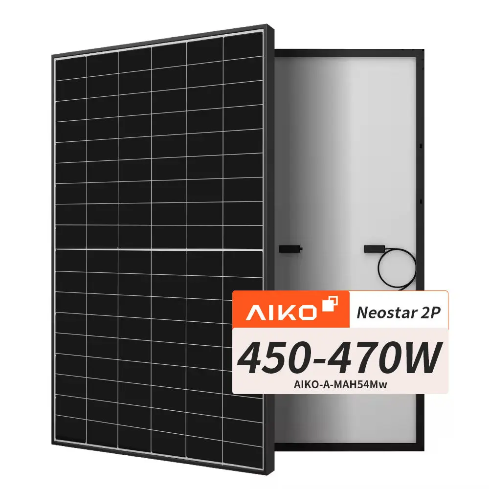 Aiko Neostar 2P 450W N-Type ABC Solar Panel - Durable Black Frame