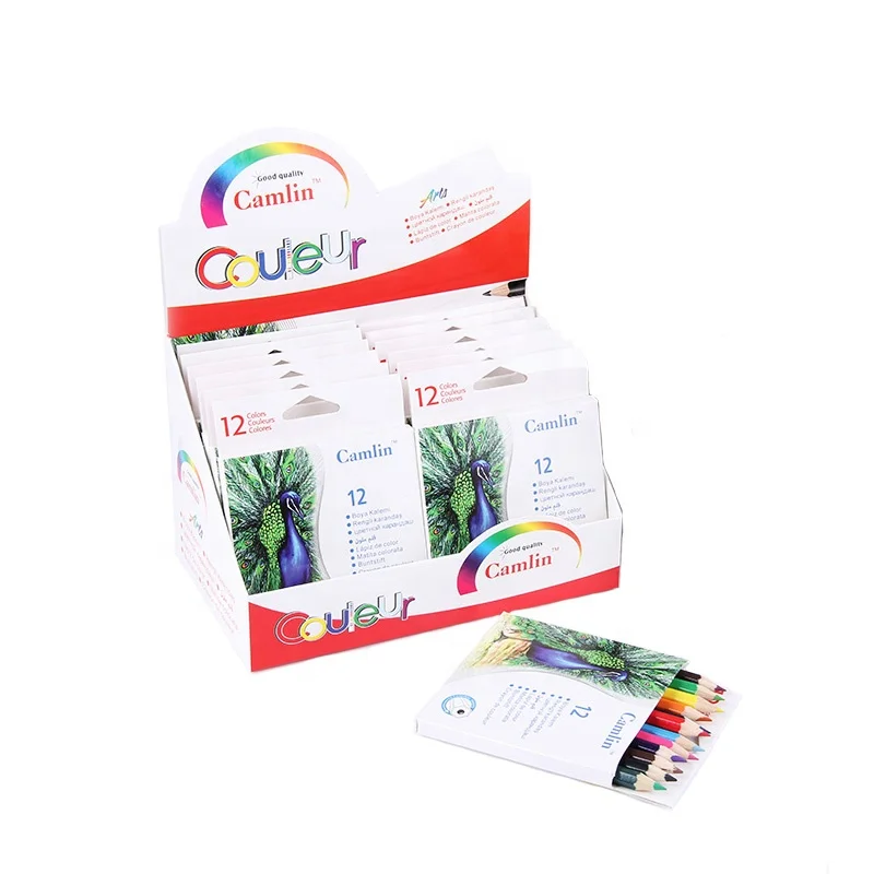 24 Color Pencils Packed in Box Lead Diameter 3.0mm OEM Brand Wooden