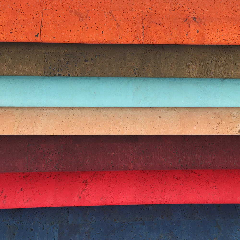 Cork Material For Bags Natural Portugal Special Design Colourfast Denim