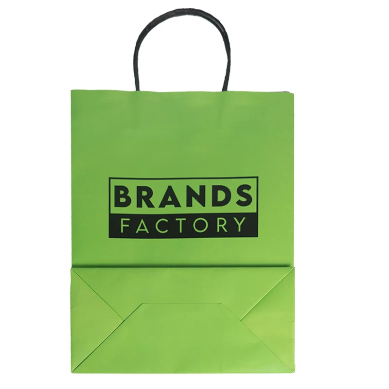 Custom Eco Friendly Coloured Gift Shopping Takeaway Paper Kraft Packaging Bags with Your Own logo Bolsas De Papel Kraft Bag