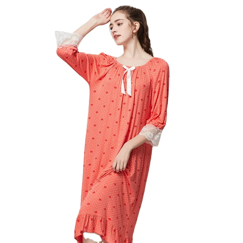 Night Dress Long Nightgown Women 