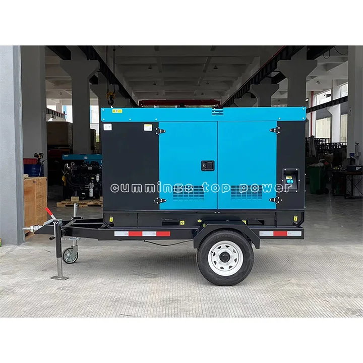Mobile Power Station diesel Generator 100kw 125kva Trailer Type Rainproof Canopy