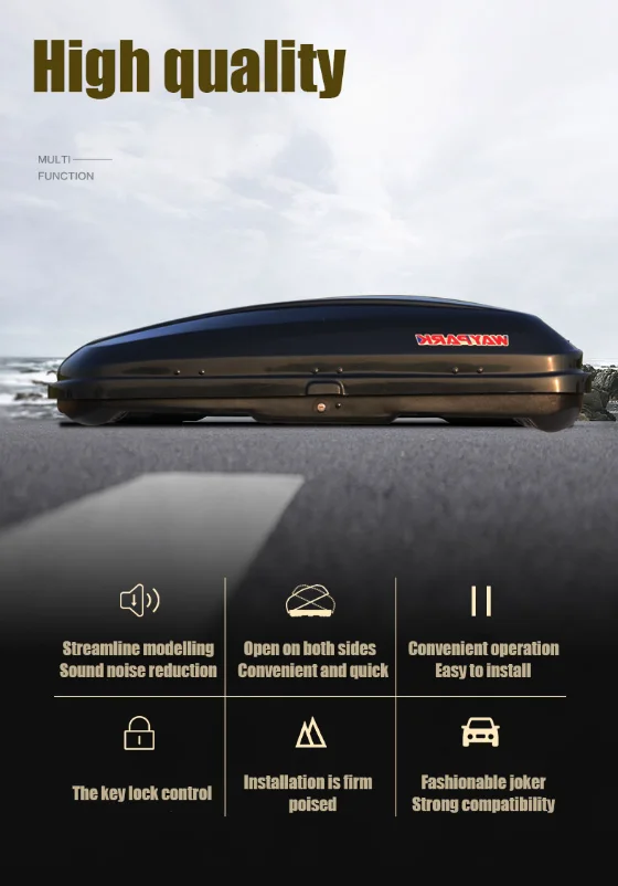 2023 New Design Auto Car Roof Box Accessories Cargo Luggage Roof Big