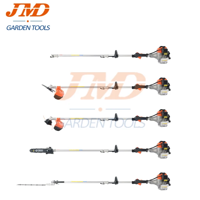 52cc Petrol Multi Function 5 in 1 Garden Tool - Brush Cutter, Grass Trimmer, Chainsaw, Hedge Trimmer & More