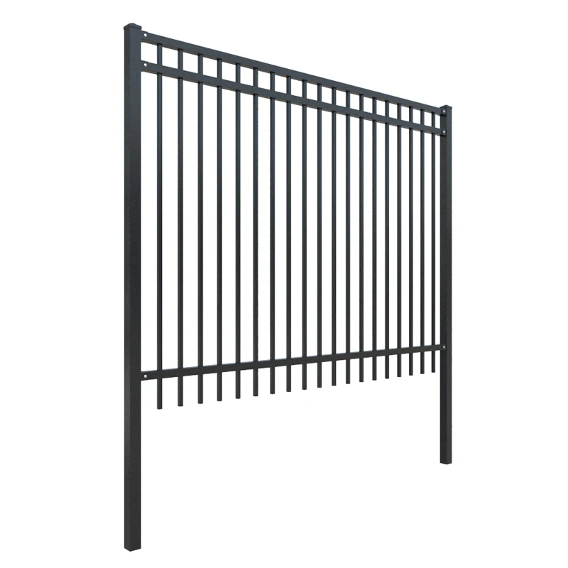 Haiao Carbon Steel Angle Iron Picket Fence Corten Garden Fence Flat Top Steel Parking Lot Fence