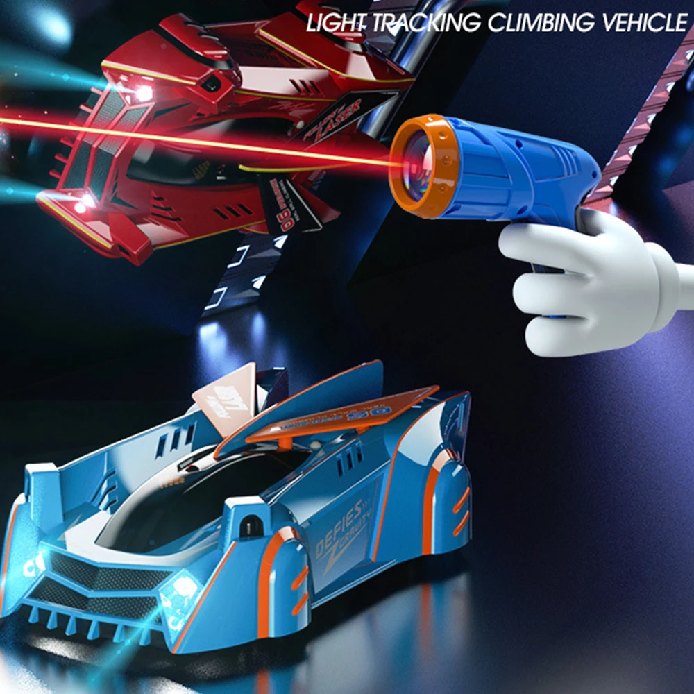 Zero Gravity Laserguided Wall Climbing Remote Control Cars 360