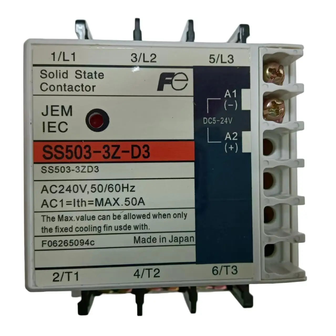 Твердотельный контактор SS503-32-D3, высокая мощность, быстрое переключение, надежная работа для управления трехфазным двигателем