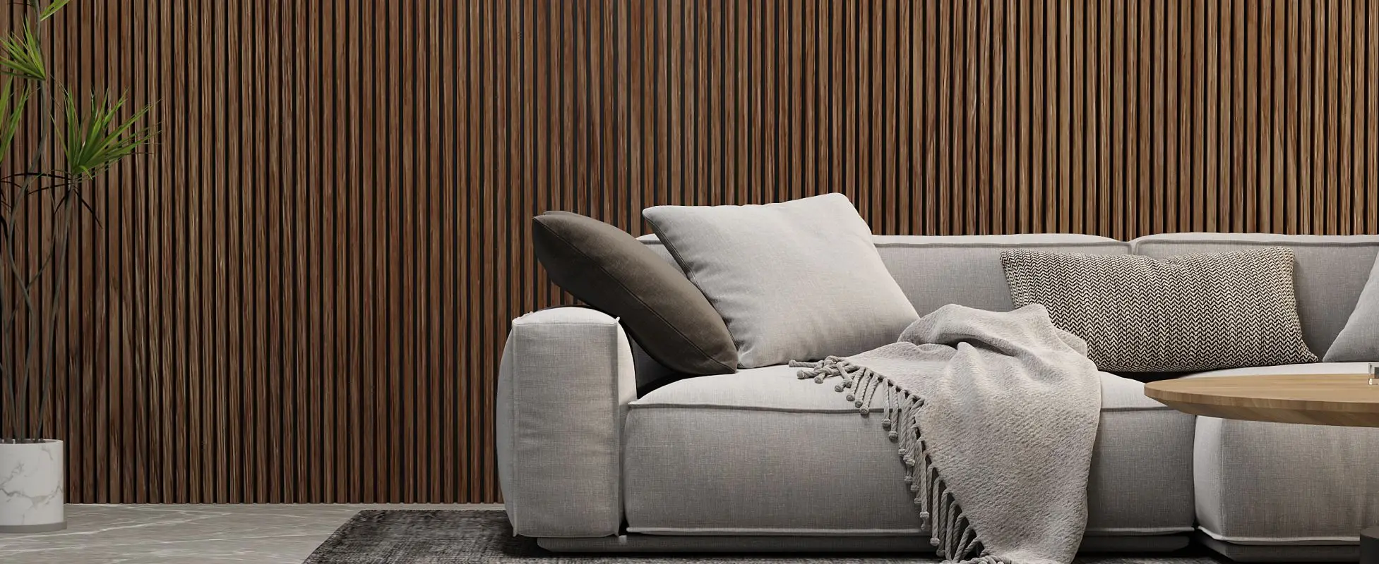Walnut 3D Wooden Slat Wall Panels Wall Decoration Wood Acoustic Panel ...