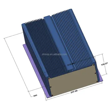 Factory custom Industrial computer aluminum chassis micro aluminum extrusion enclosure ITX SBC set-top Box Controller case