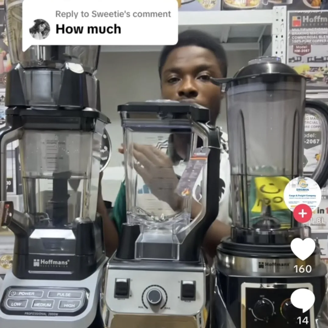 2000W Hoffmans Premium Pro Blender 4 in 1 Food Processor 2L