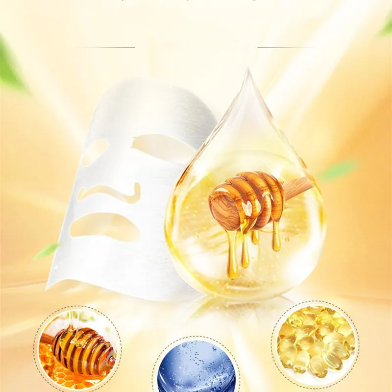 ZOZU Moisturizing Brighten Aloe Vera Facial Mask Hydrating Nourishing  Tender Skin Honey Face Mask Sheet Masque Hydratant