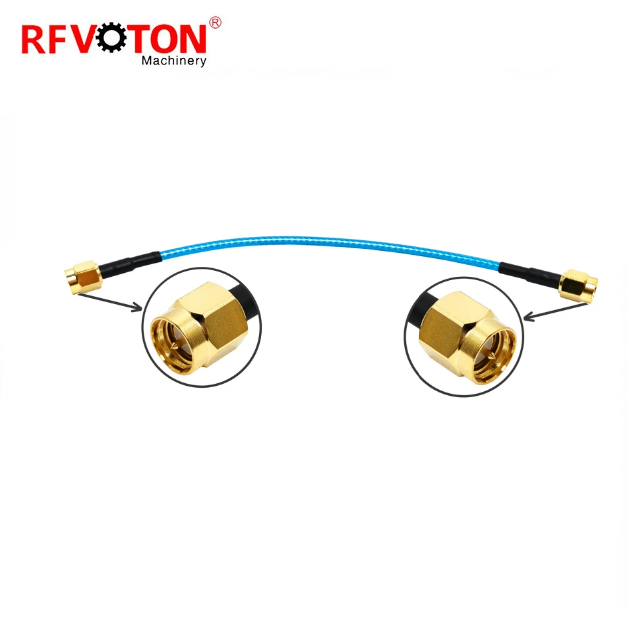 Manufacturer Supply Customizable SMA MALE  to SMA MALE PLUG PIGTAIL for BIUE RG316 CABLE Jumper Cable Assembly 15cm