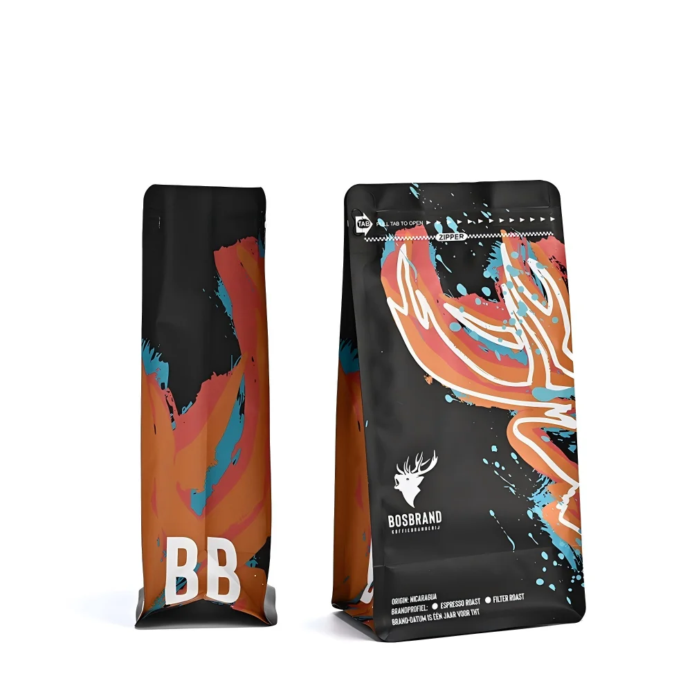 Wholesale Artistic Sealable Plastic Coffee Bags for Specialty Coffee Packaging in European Roaster Shops and Gourmet Markets manufacture