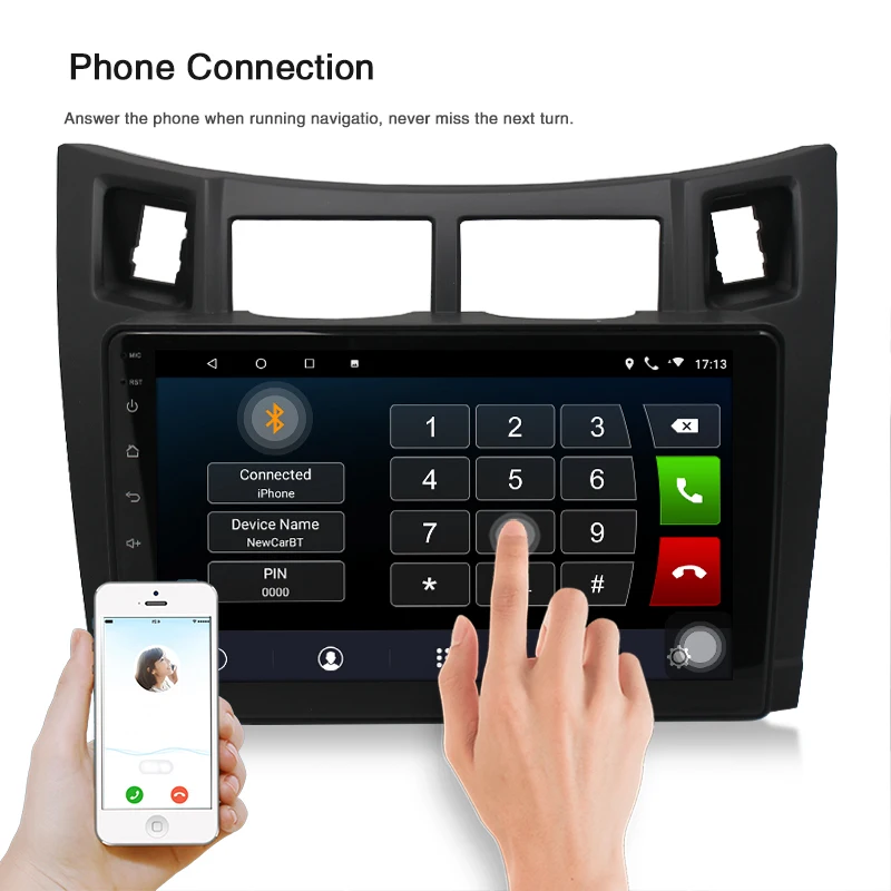 Android Multimedia Video Auto Stereo Autoradio Touch Screen Car Radio Fascia for toyota yaris 2008 2009 2010 2011 GPS Navigation