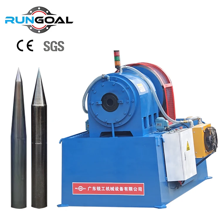 Heavy Duty Manual Ground Screws Tube Pointing Machine Helical Pile Pipe Tapering  Machine for Photovoltaic Project