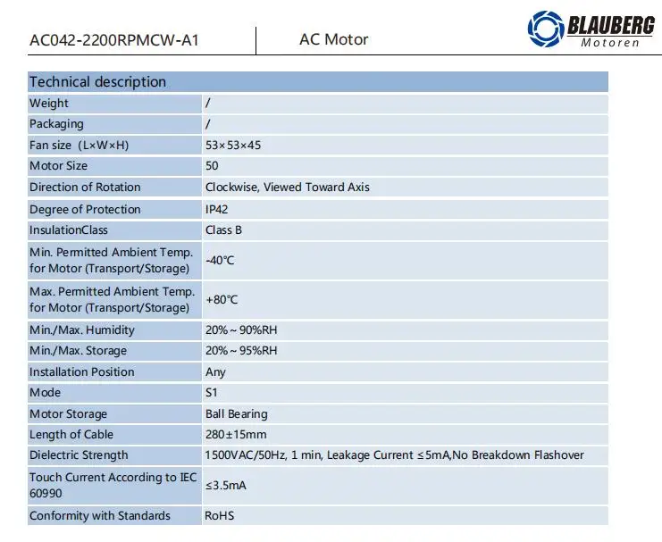 External Rotor Motors, 3.8W, Plastic - detail 12