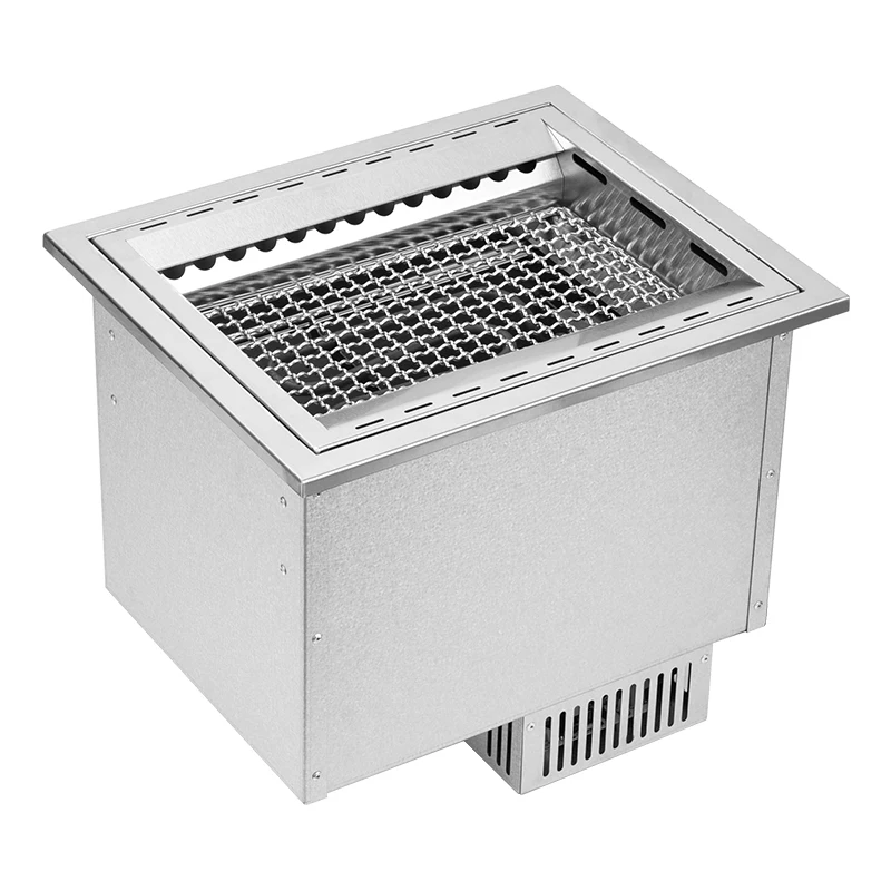 1500w Mini Buffet Japanese Rectangle Down Smoke Exhaust Electric Grill ...