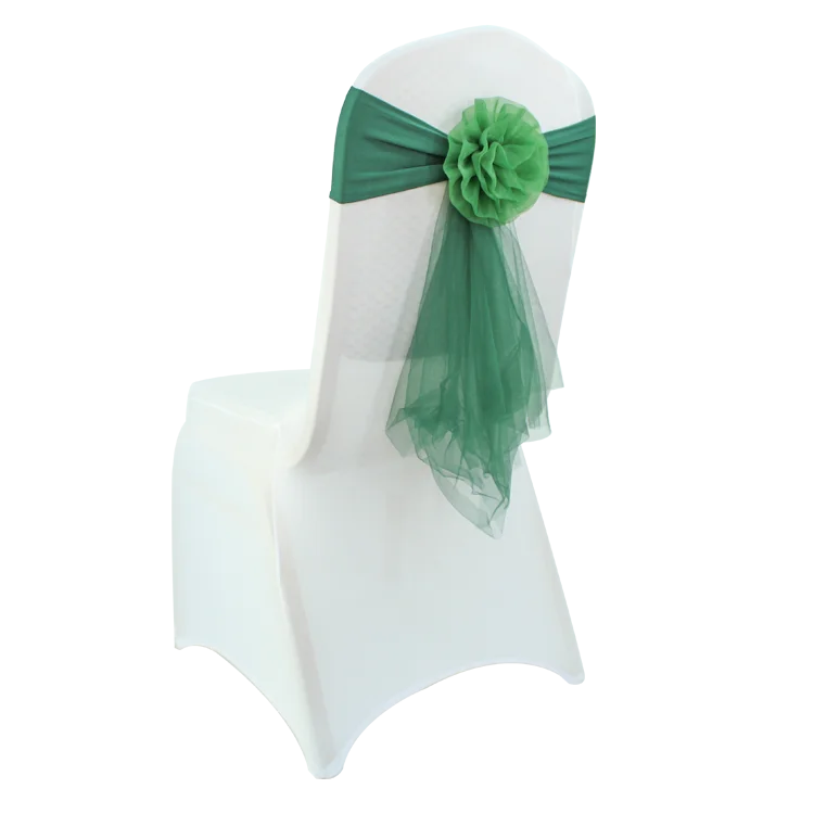 Chair Sash Hotel Banquet Decorative Knot Satin Pastel Spandex Bow Sashes For Wedding Organza 