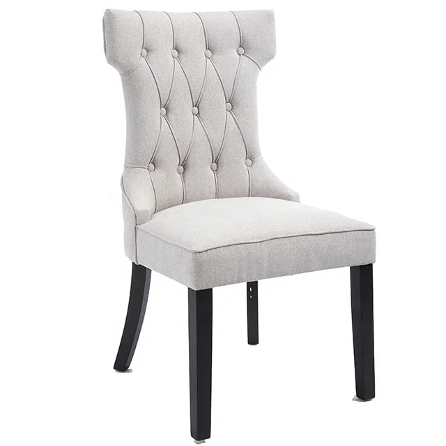 Modern Luxury Wingback Velvet Furniture Luxury Tufted White Single Restaurant Dining Chairs manufacture