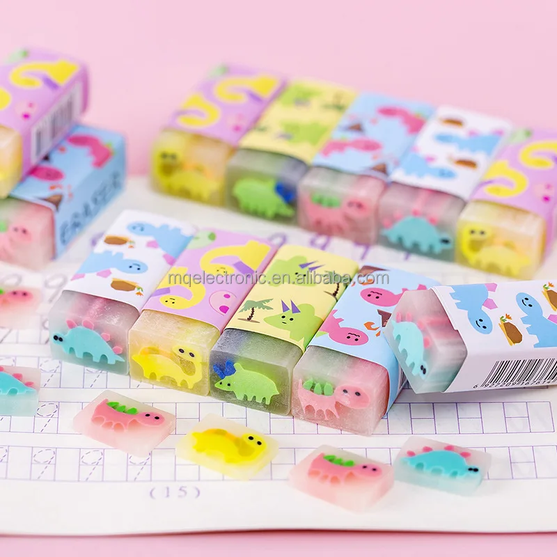 Dinosaur Pencil Erasers Cute Funny Rubber Erasers For Kid Cool School