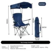 Chaise bleu foncé avec auvent