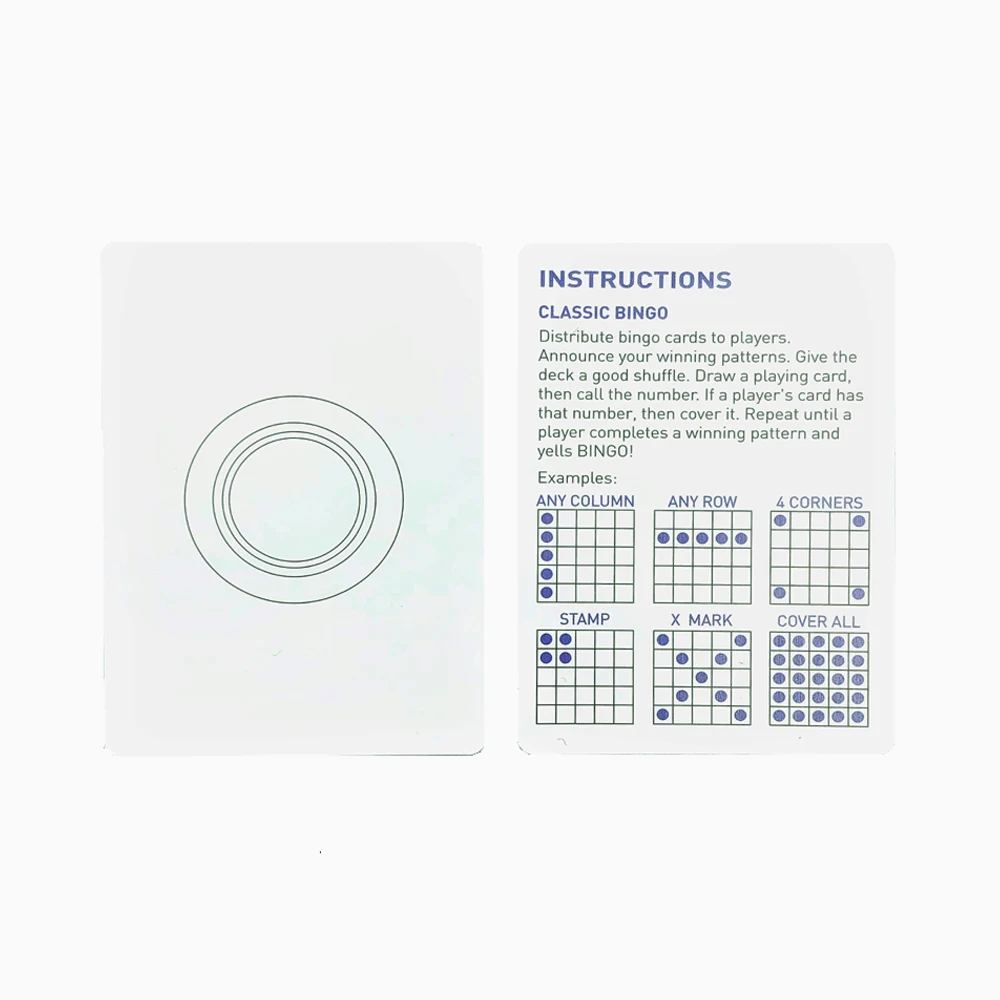 Красочные 2.5X3.5 дюймов бинго визитных карточек цельная доска 75 номера пакет 77