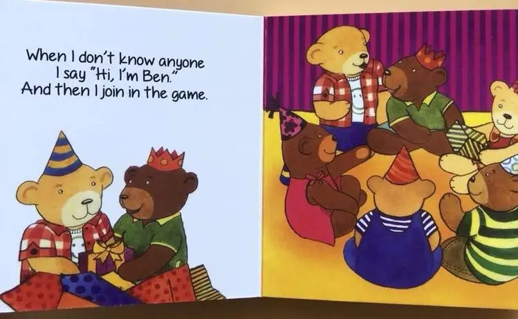 A case of Good Manners Custom English Cognitive Picture Book for Children Literacy Card Board Book Kids Early Education Book