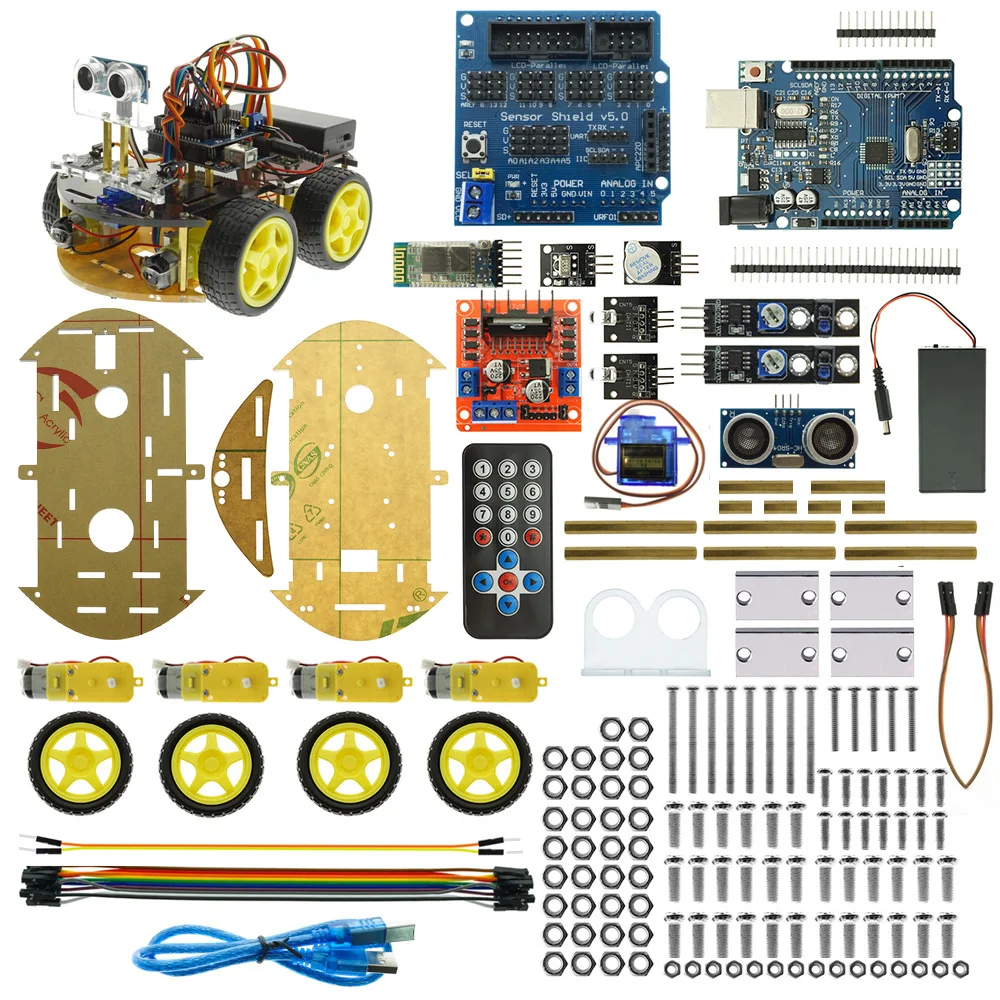 Kit Elettronico Fai-da-Te Okystar OEM Per Sviluppo E Programmazione Robot Auto RC Con Tracciamento E Evitamento Ostacoli - Foto 7
