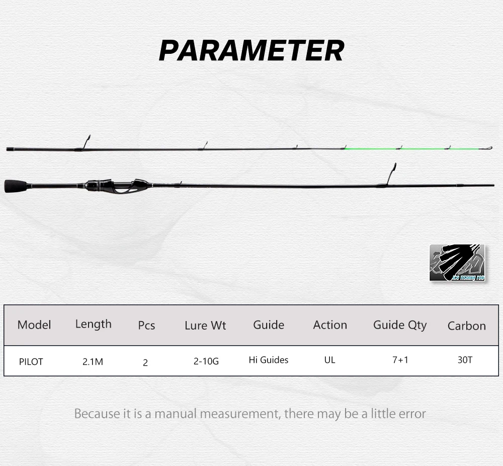 New Arrive 3k Carbon Fiber Fishing Rod Oem Size Fuji Guide Trout Fishing Rod 2.1m Ul Action