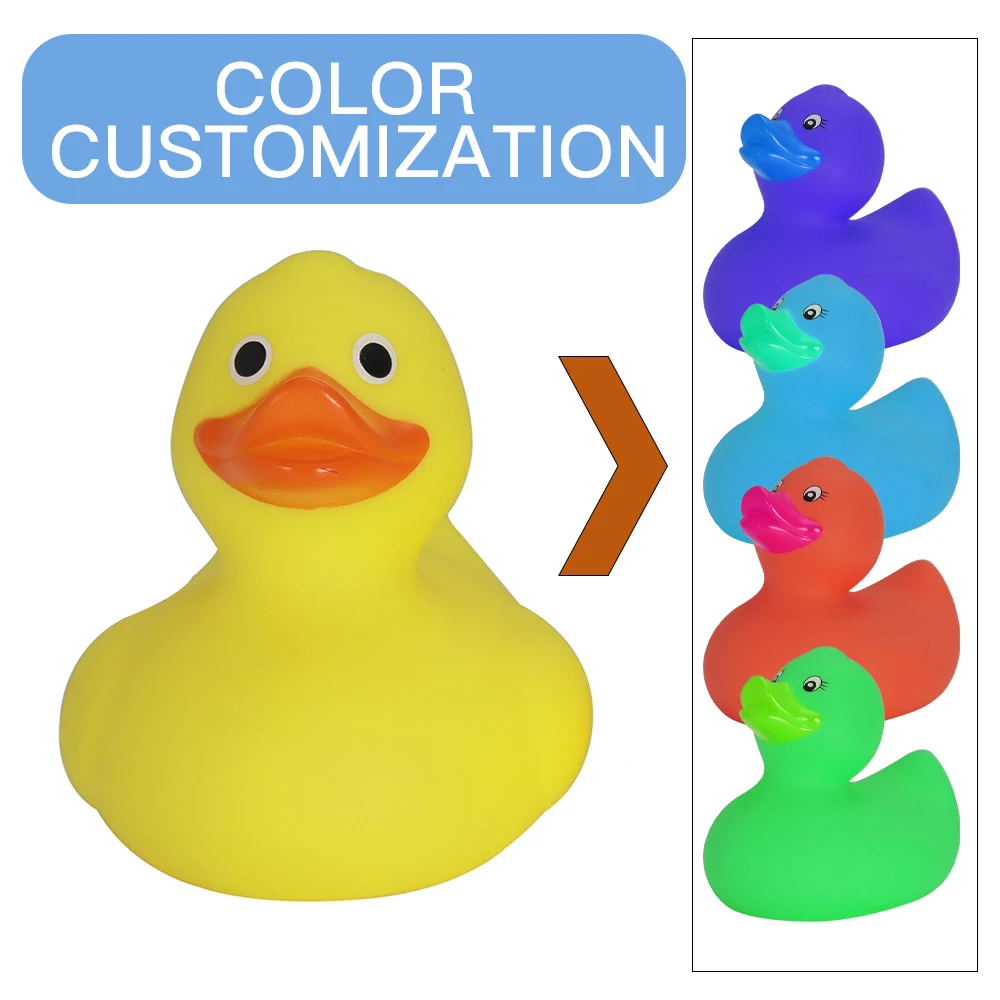 Custom Logo Yellow Rubber Duck Party Birthday Kid Gift Floating Upright Weighted Rubber Duck Toys 1