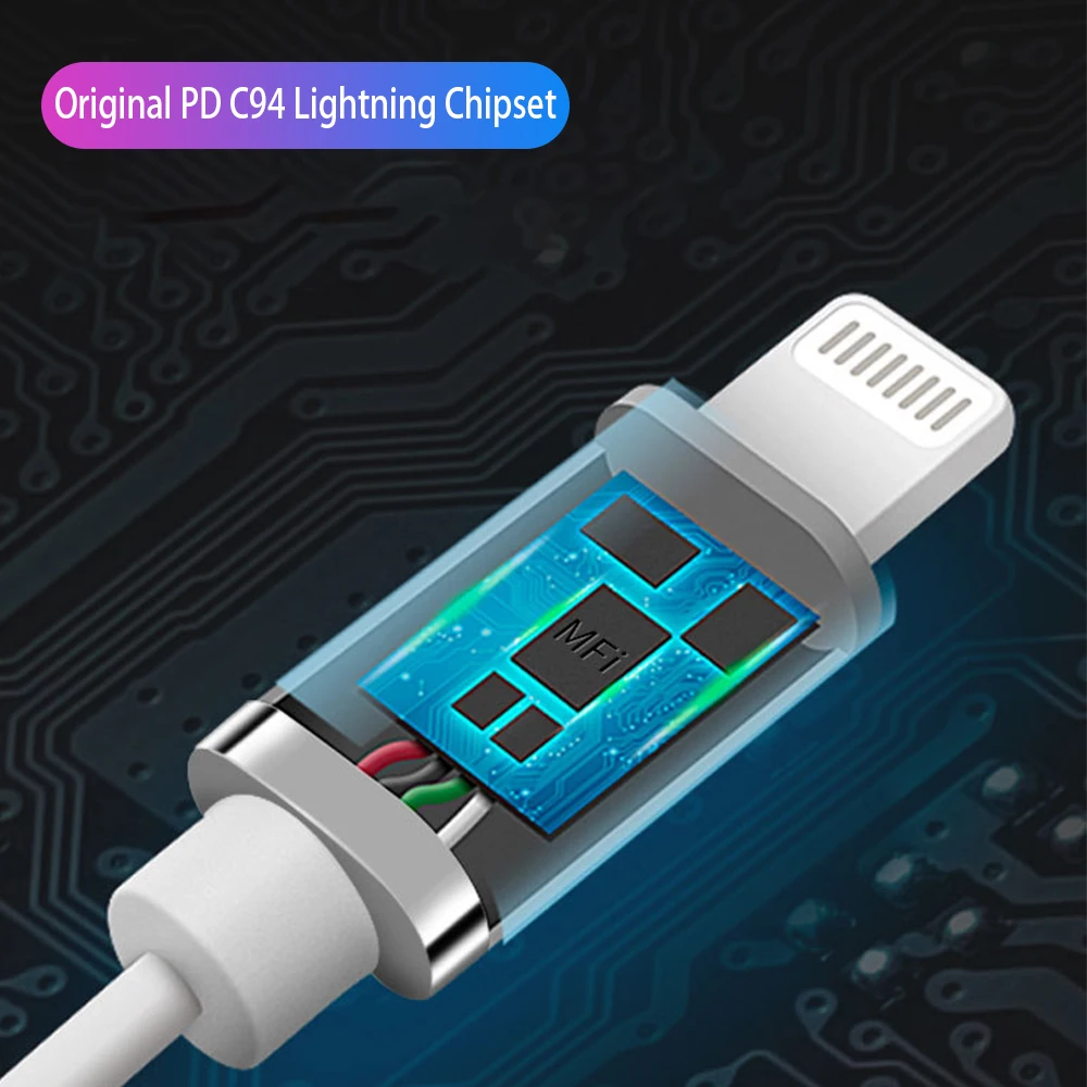 MFi сертифицированная фабрика USB-C Lightning Кабель с быстрой зарядки PD для iPhone 11 Pro