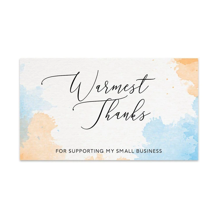 Custom Thank You Cards For Small Business Eco Friendly Fsc Certificated