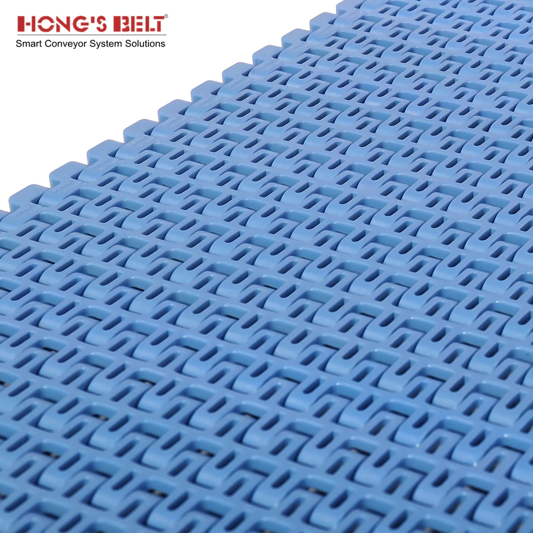 Hongsbelt 1500B Flush Grid Modular Plastic Conveyor Belt for Pizza Making Line