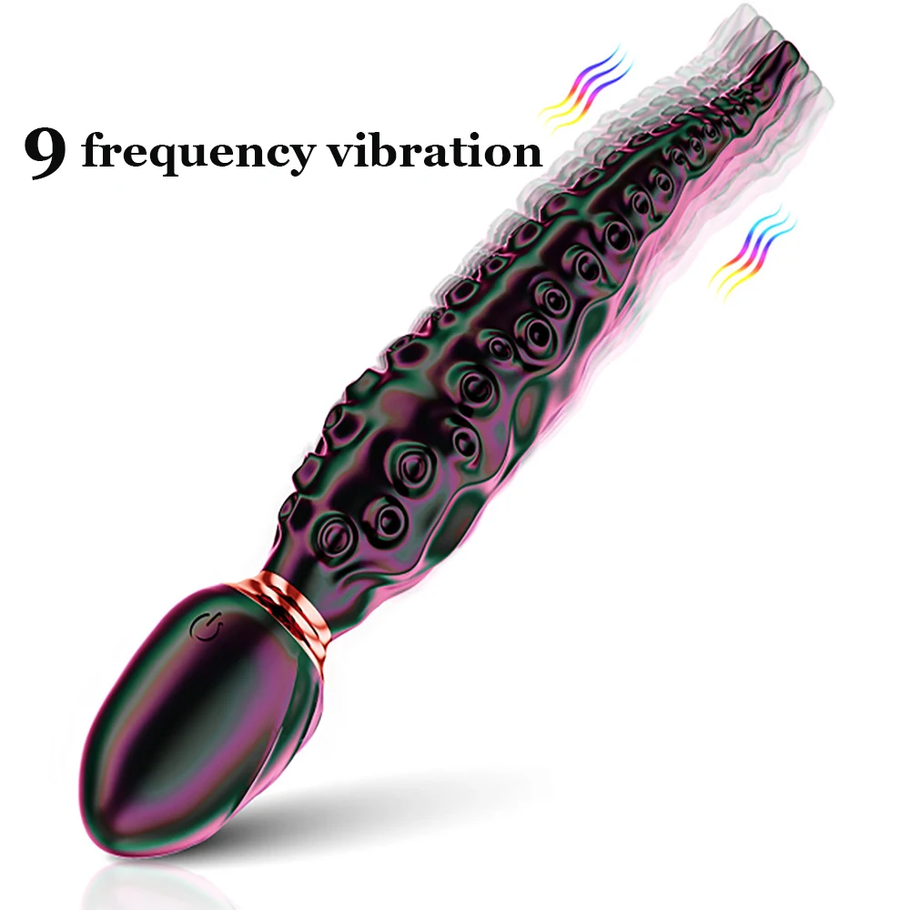 New Realistic Octopus Dildo Creature Monster Huge Big Silicone Soft G-Spot  Thrusting Anal Vibrator Wand Butt Plug for Women Men