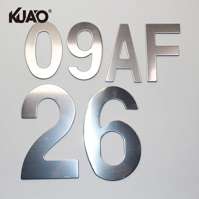 Stainless Steel Door Plate Letters & Numbers Customizable Address Number Decor for Entrance Marking Door Ornament