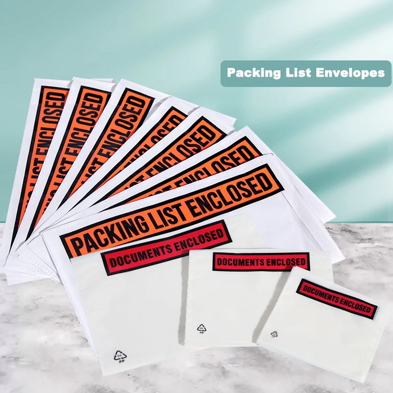 Packing List Envelopes Clear Plastic Self Adhesive Shipping Label