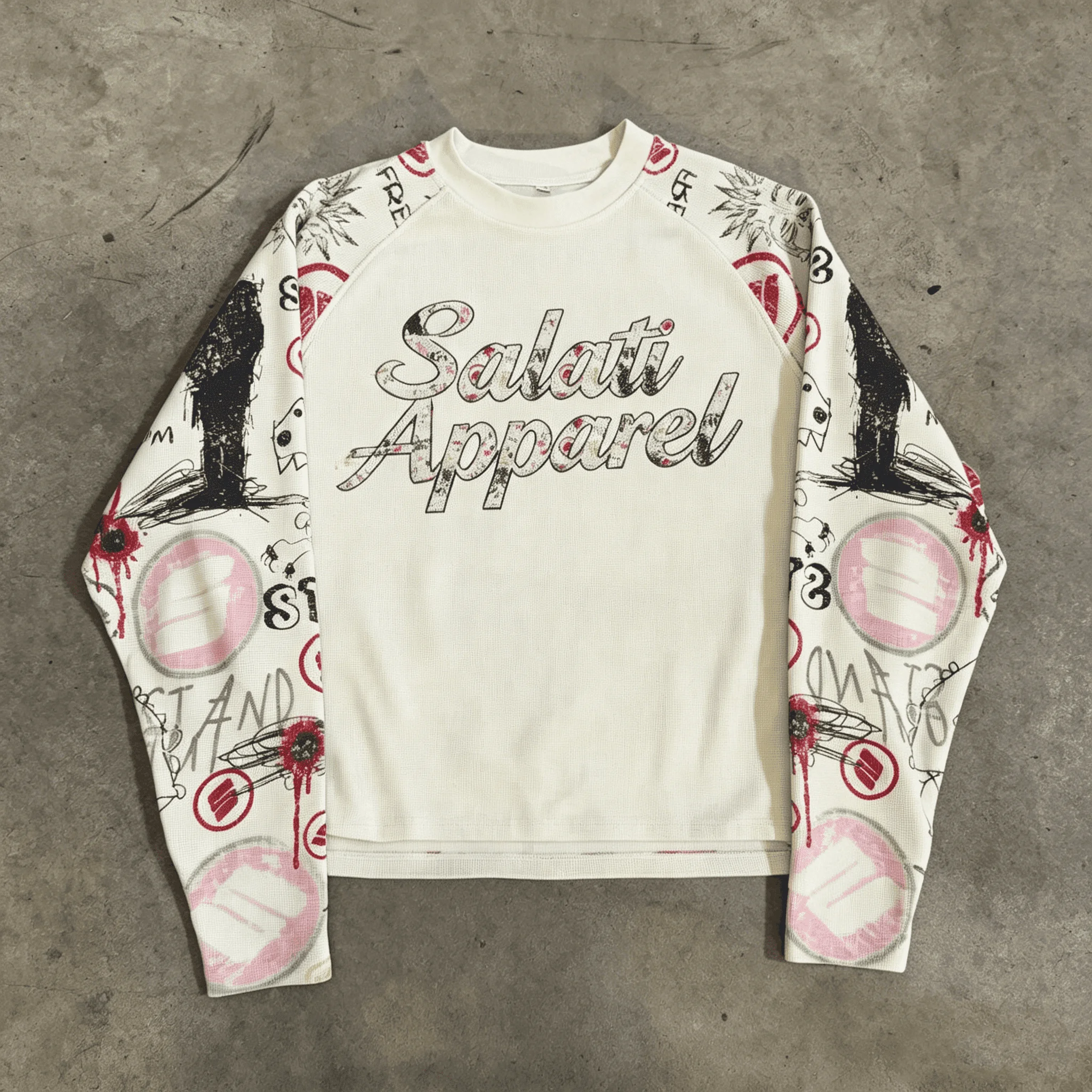 Men High Quality 100% Cotton DTG Printed Long Sleeve T Shirt Regular Style Crew Neck Streetwear Made in China gallery 6