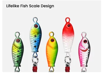 Burle JG-YLS Small Metal Artificial Hard Bait Sinking Lure for Saltwater Fishing Mackerel & Snapper – Metal Jig – view 3