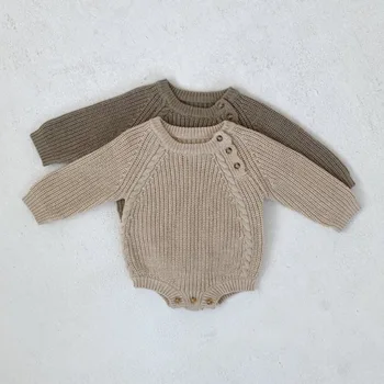 wholesale winter fall baby rompers for boys sweater knitted kid clothing boutiques children clothes 63A46