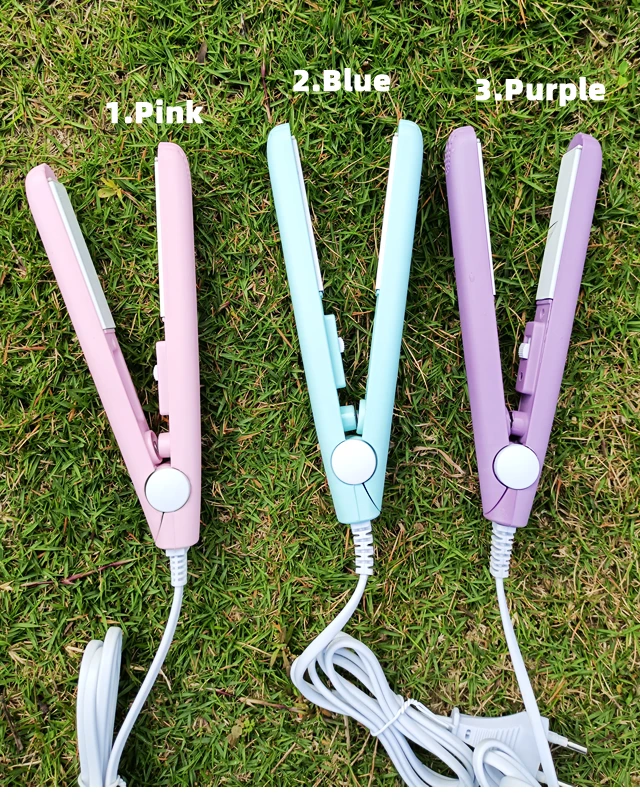 3 In1ヘアアイアン高品質フラットアイアンストレートニングホットコームミニプロフェッショナルヘアストレートナー & カーリン