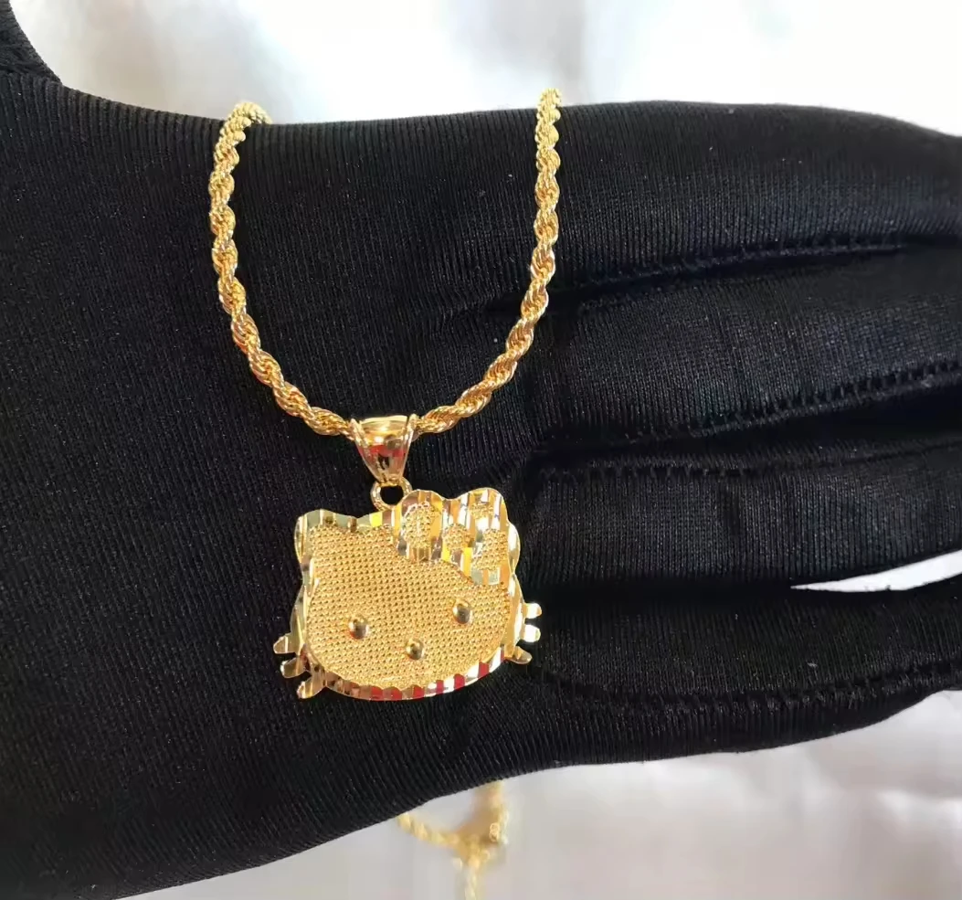 18k Gold Plated Cat Necklace - Customizable