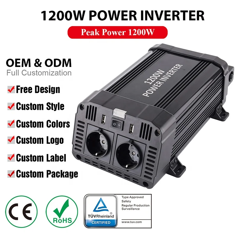 Inversor De Energía De Onda Sinusoidal Pura De 12000 W Inversor Solar Para Automovil Transformador De Voltaje Dc12244860v A Inversor Convertidor De Enchufe De Ca 220v