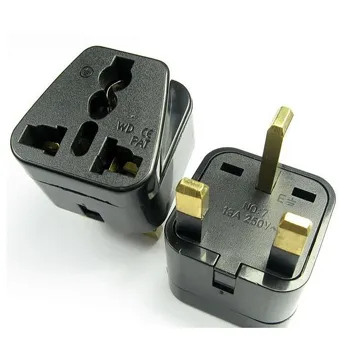 UK 3 Pin Plug Converter Travel Adapter Universal  Converters Travel Adaptor Wall AC Power Plug Adapter for UK